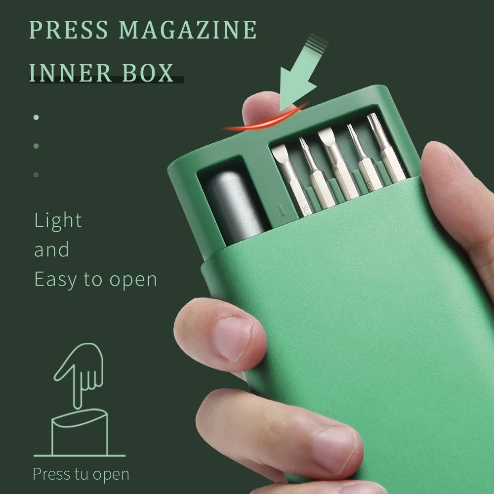 30 in 1 Precision Screwdriver Set Green