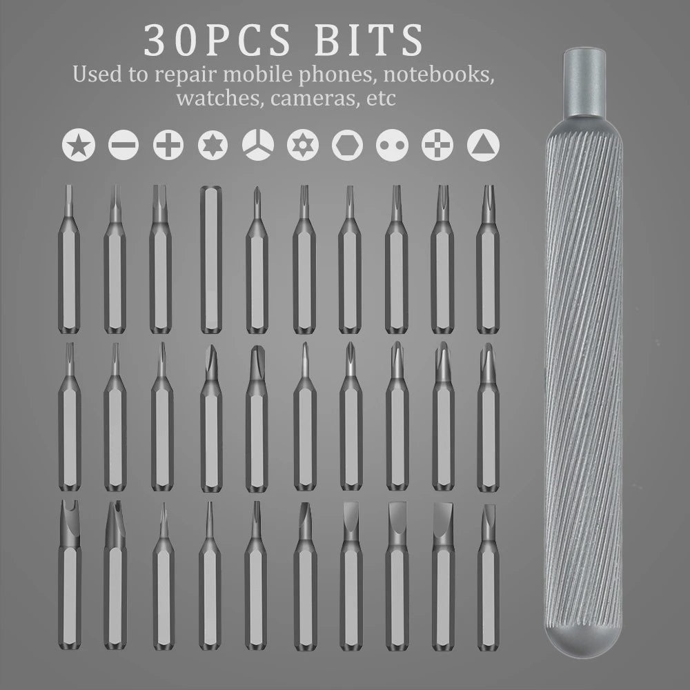 30 in 1 Precision Screwdriver Set Grey