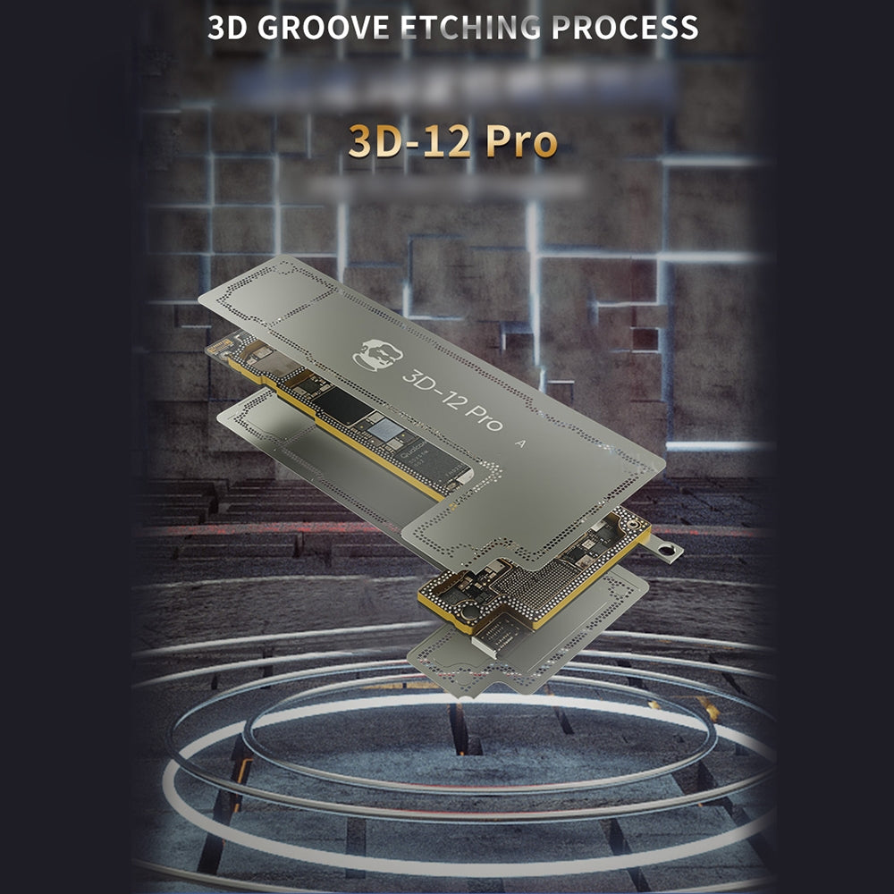 3D Middle Layered Reballing Stencil Template for iPhone 12 Pro / 12