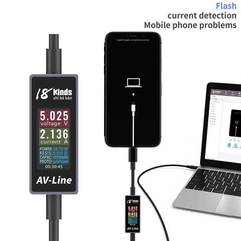 18 Kinds Type-C to USB AV-line Intelligent Detection Charging Data Line