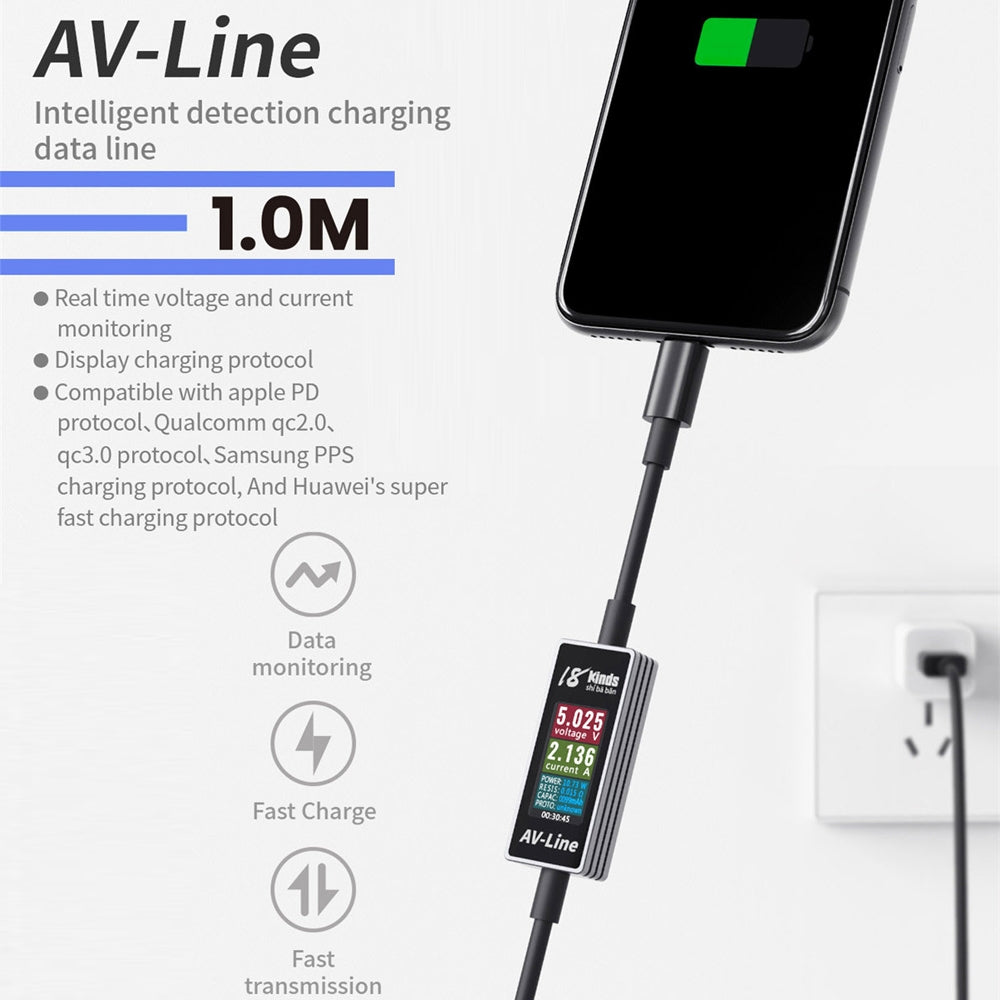18 Kinds 8Pin to USB AV-line Intelligent Detection Charging Data Line