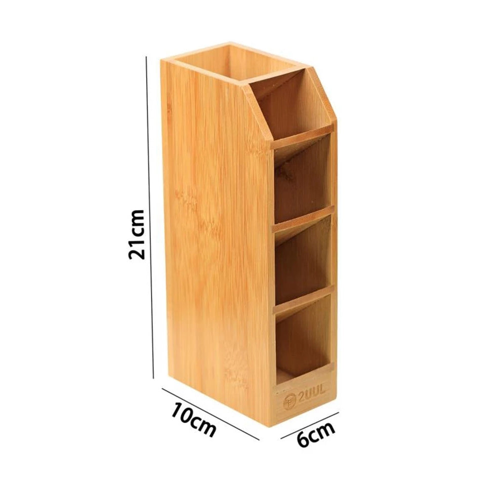 Bamboo Storage Rack Multifunctional Phone Repair Tool Holder