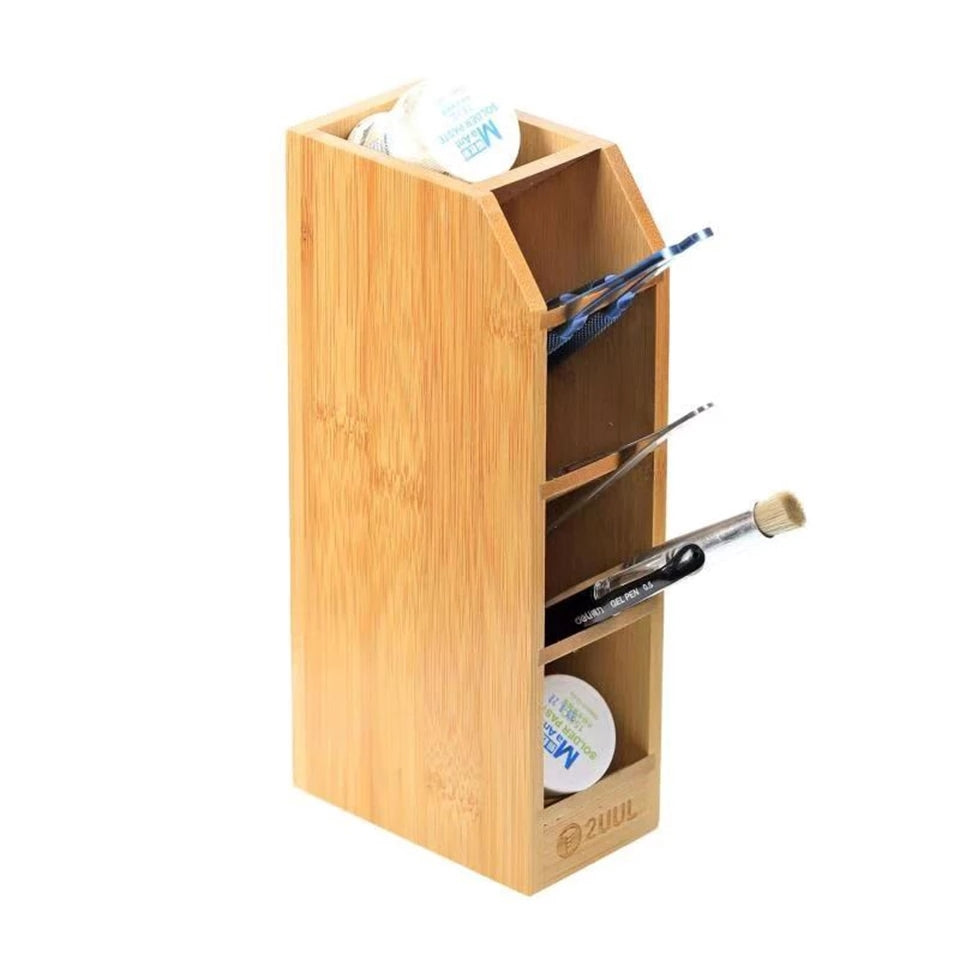 Bamboo Storage Rack Multifunctional Phone Repair Tool Holder