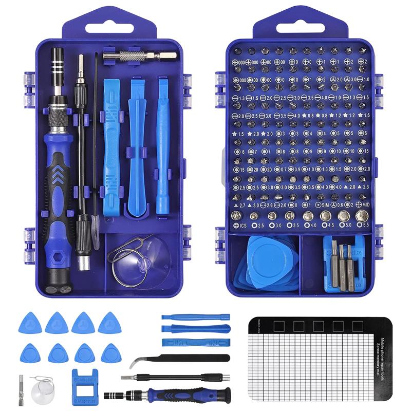 122 in 1 Precision Magnetic Screwdriver Kit  Blue