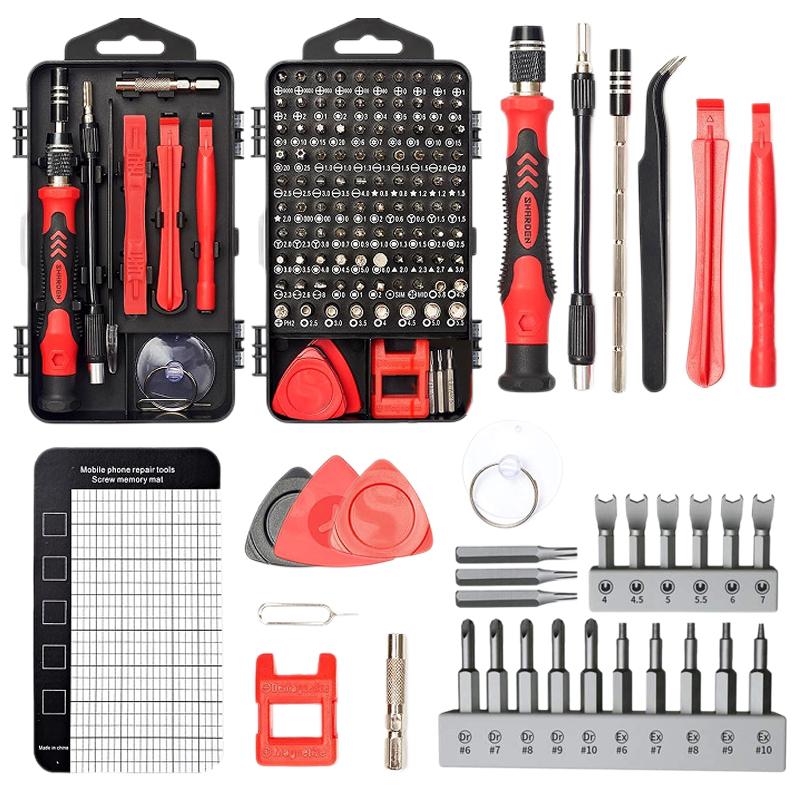 122 in 1 Precision Magnetic Screwdriver Kit  Red