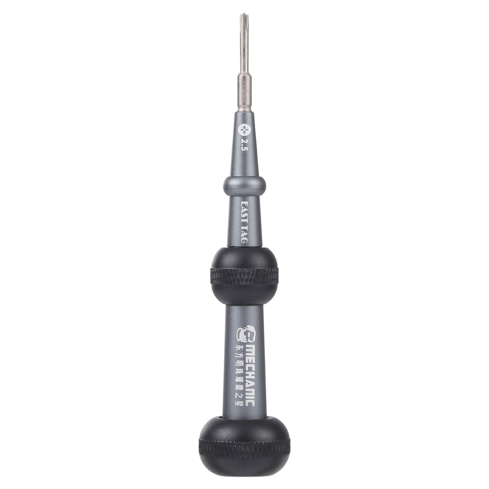 East Tag Precision Strong Magnetic Screwdriver, Convex Cross 2.5 Black