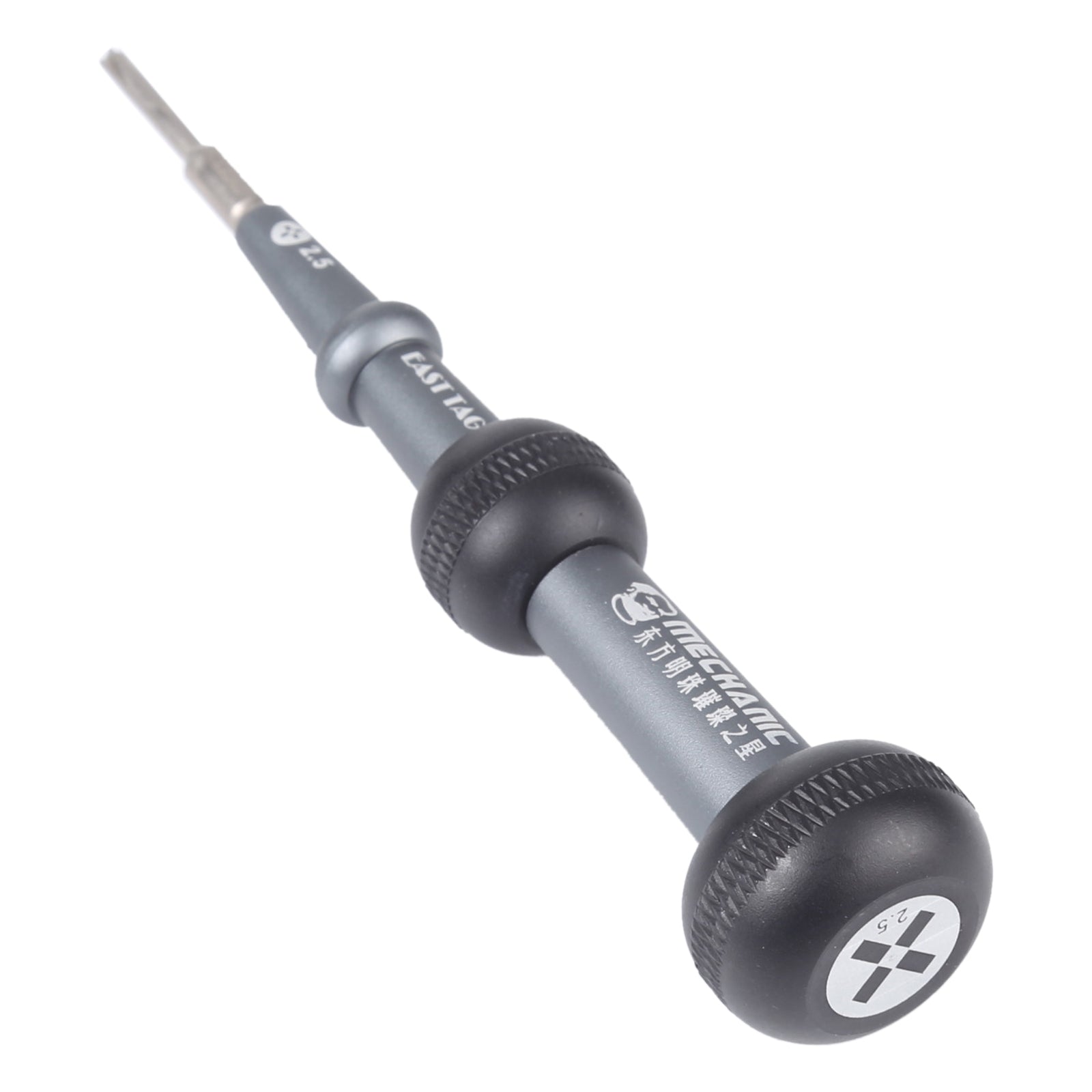 East Tag Precision Strong Magnetic Screwdriver, Convex Cross 2.5 Black