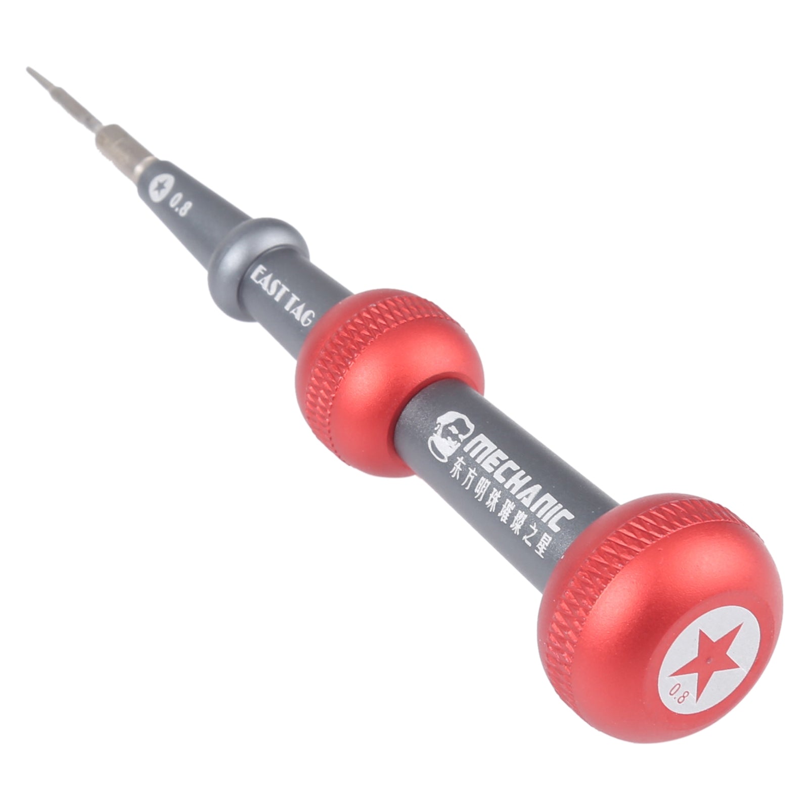 East Tag Precision Strong Magnetic Screwdriver,Five Stars 0.8 Red