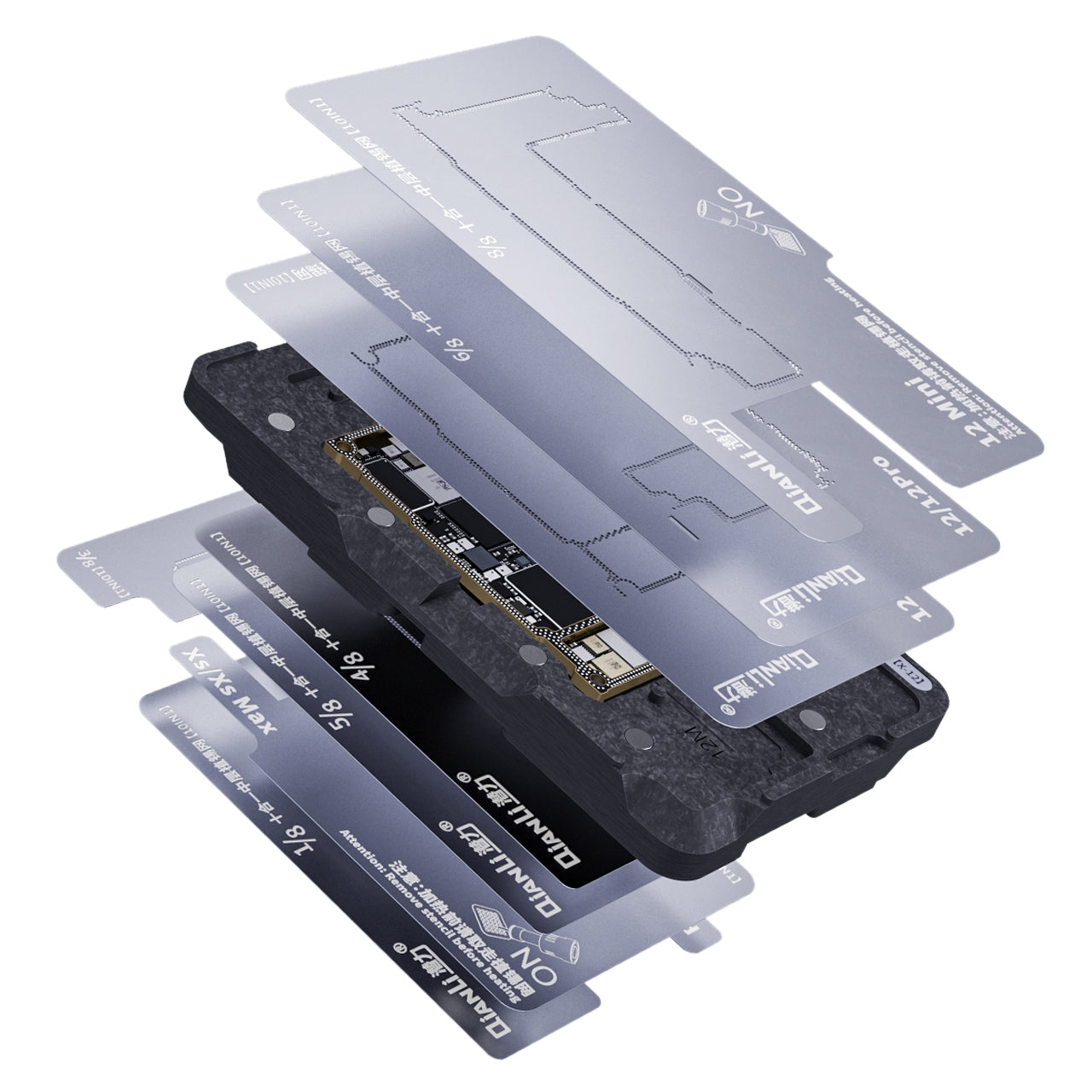 10 in 1 Middle Frame Reballing Platform For iPhone X / XS / XS Max / 11 / 11 Pro / 11 Pro Max / 12 / 12 Pro / 12 mini / 12 Pro Max