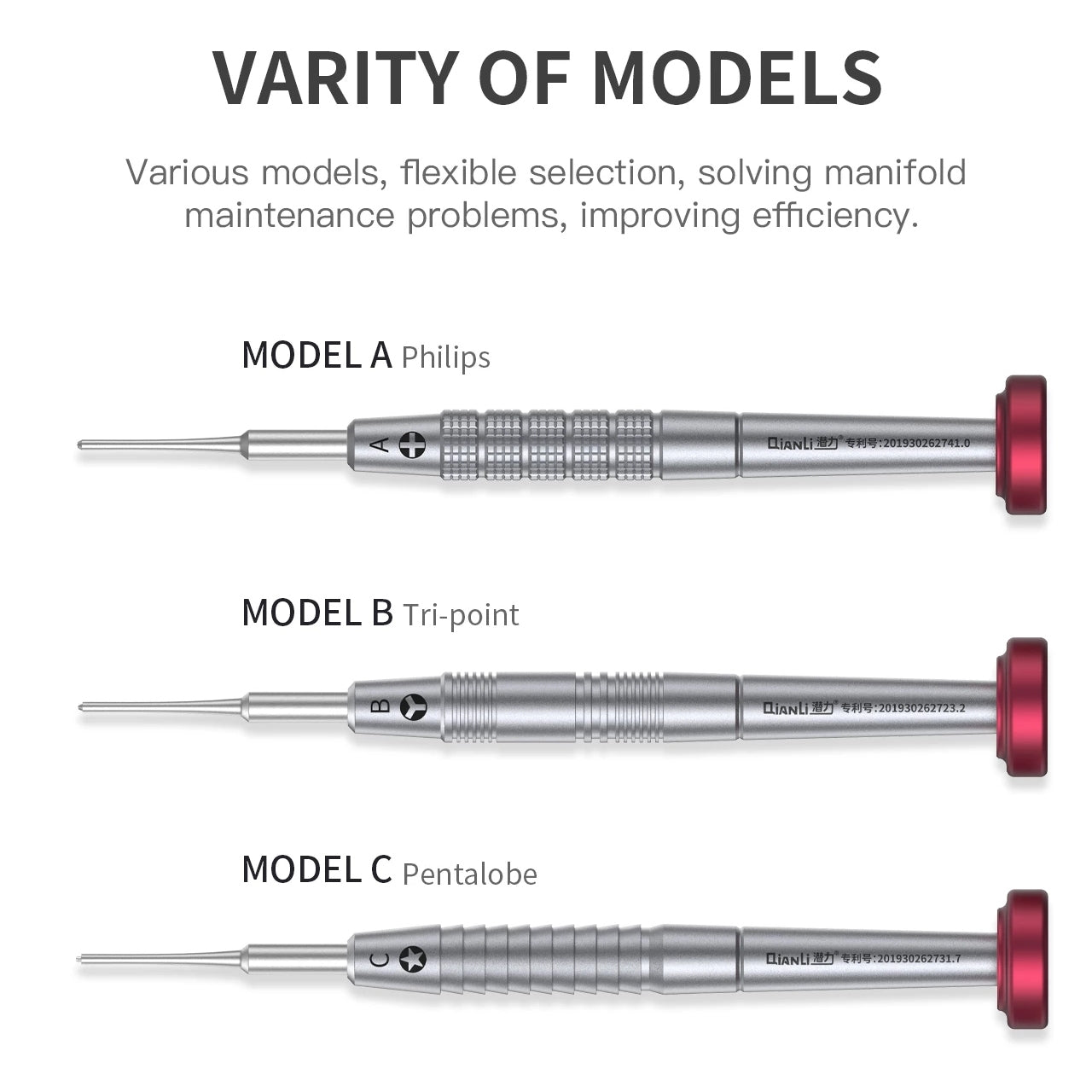 3D Aluminum Handle Anti-slip Screwdriver, Philips