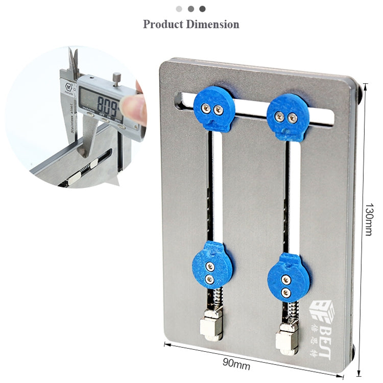 BST-001N Aluminum Alloy Double Bottom Plate Motherboard PCB IC Chip Holder Fixture
