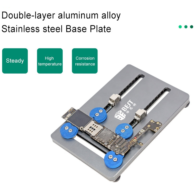BST-001N Aluminum Alloy Double Bottom Plate Motherboard PCB IC Chip Holder Fixture