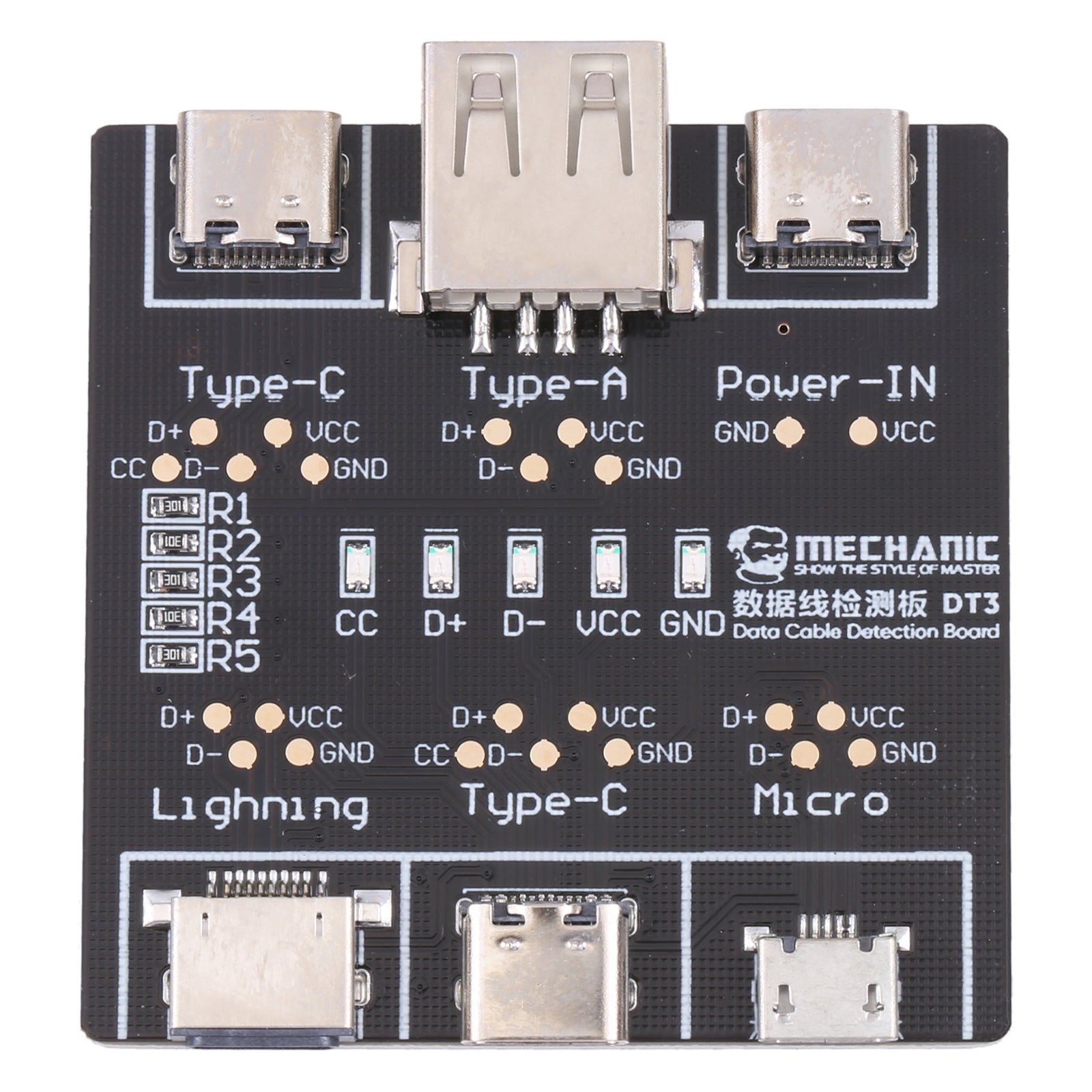 DT3 USB Data Cable Detection Board Short Circuit On-Off Switching Tester