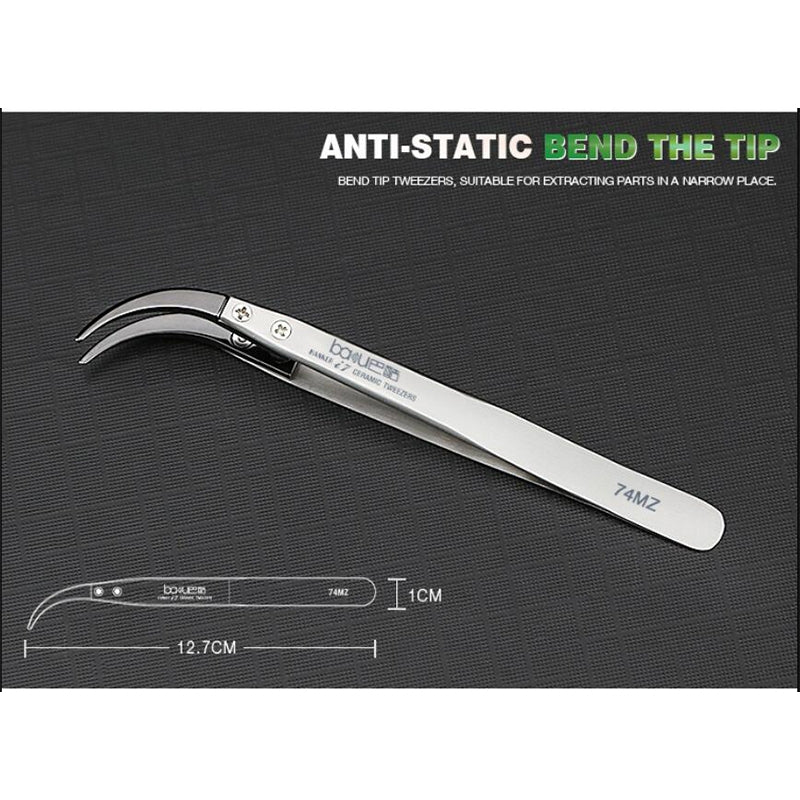 BA-I7-74MZ Stainless Steel Curved Tweezers