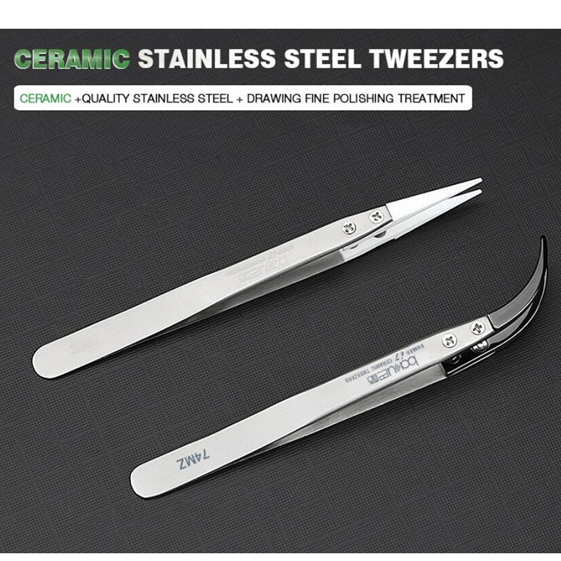 BA-I7-74MZ Stainless Steel Curved Tweezers