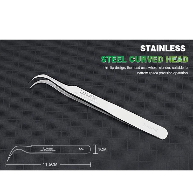 BA-i6-7-sa Stainless Steel Curved Tweezers