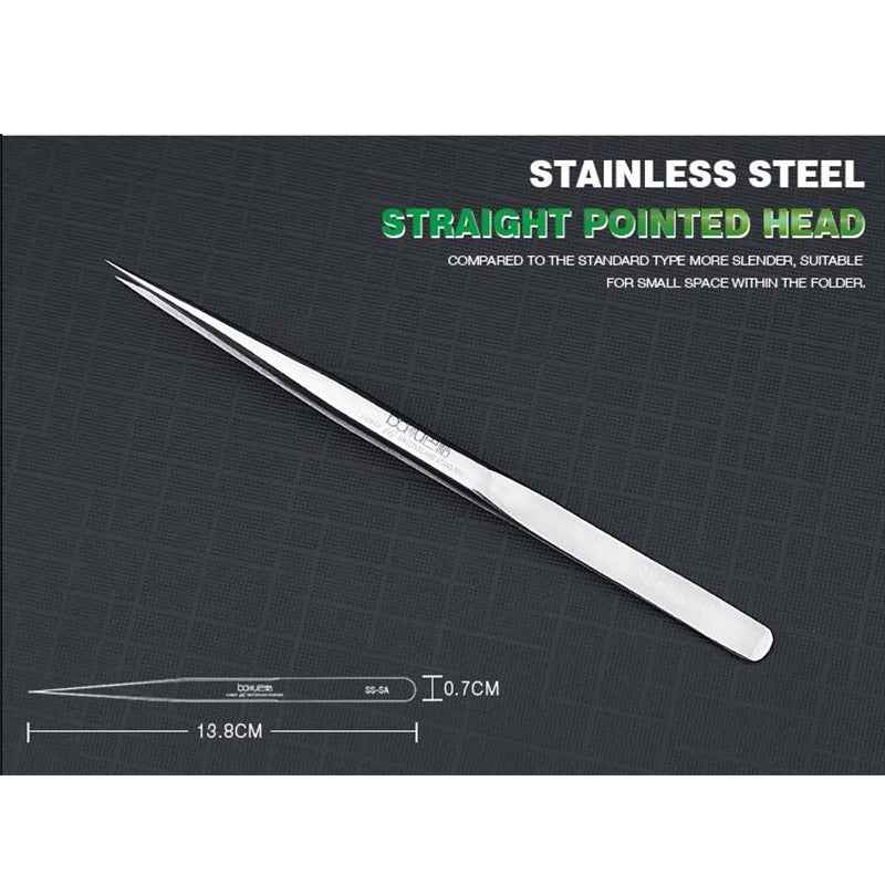 BA-i6-SS-sa Stainless Steel Straight Tweezers