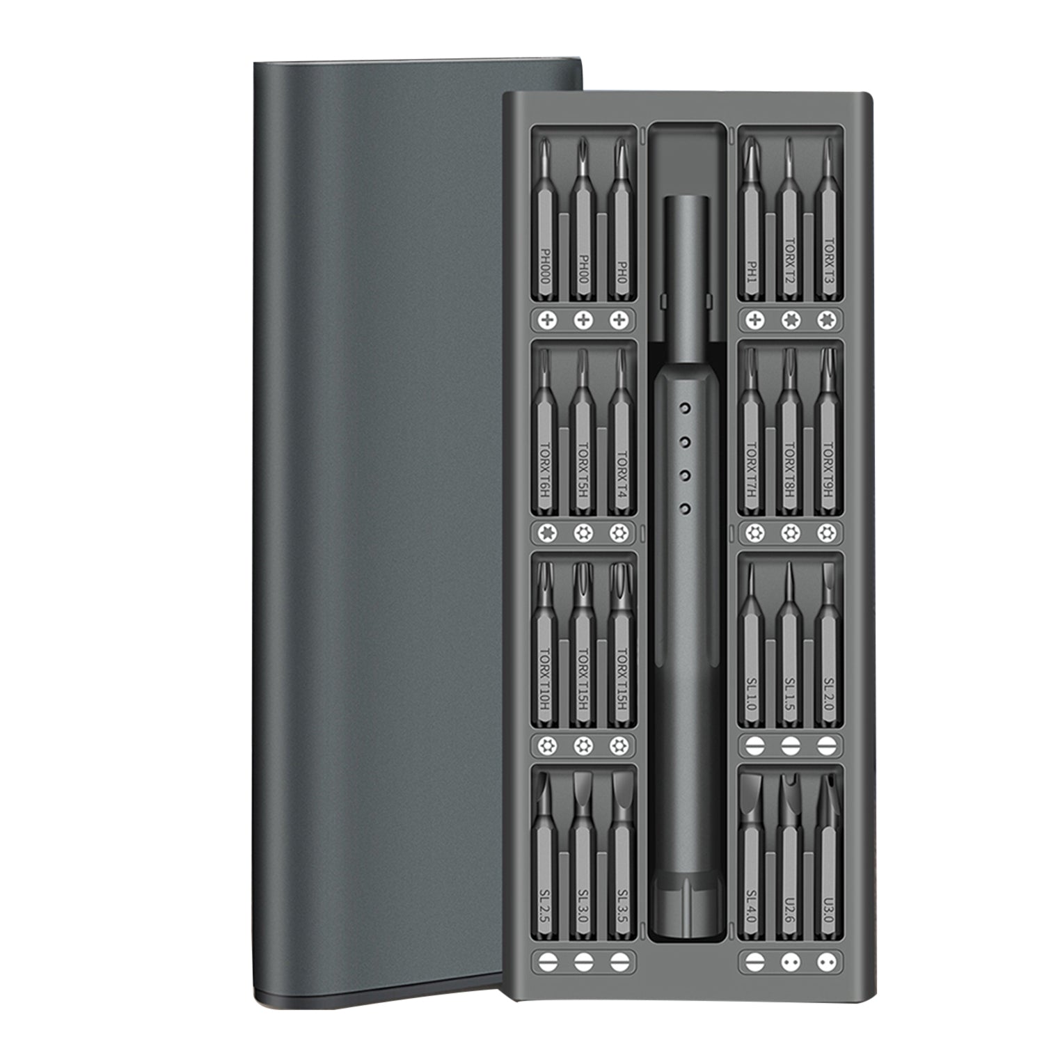 24 in 1 S2 Precision Screwdriver Set  Grey