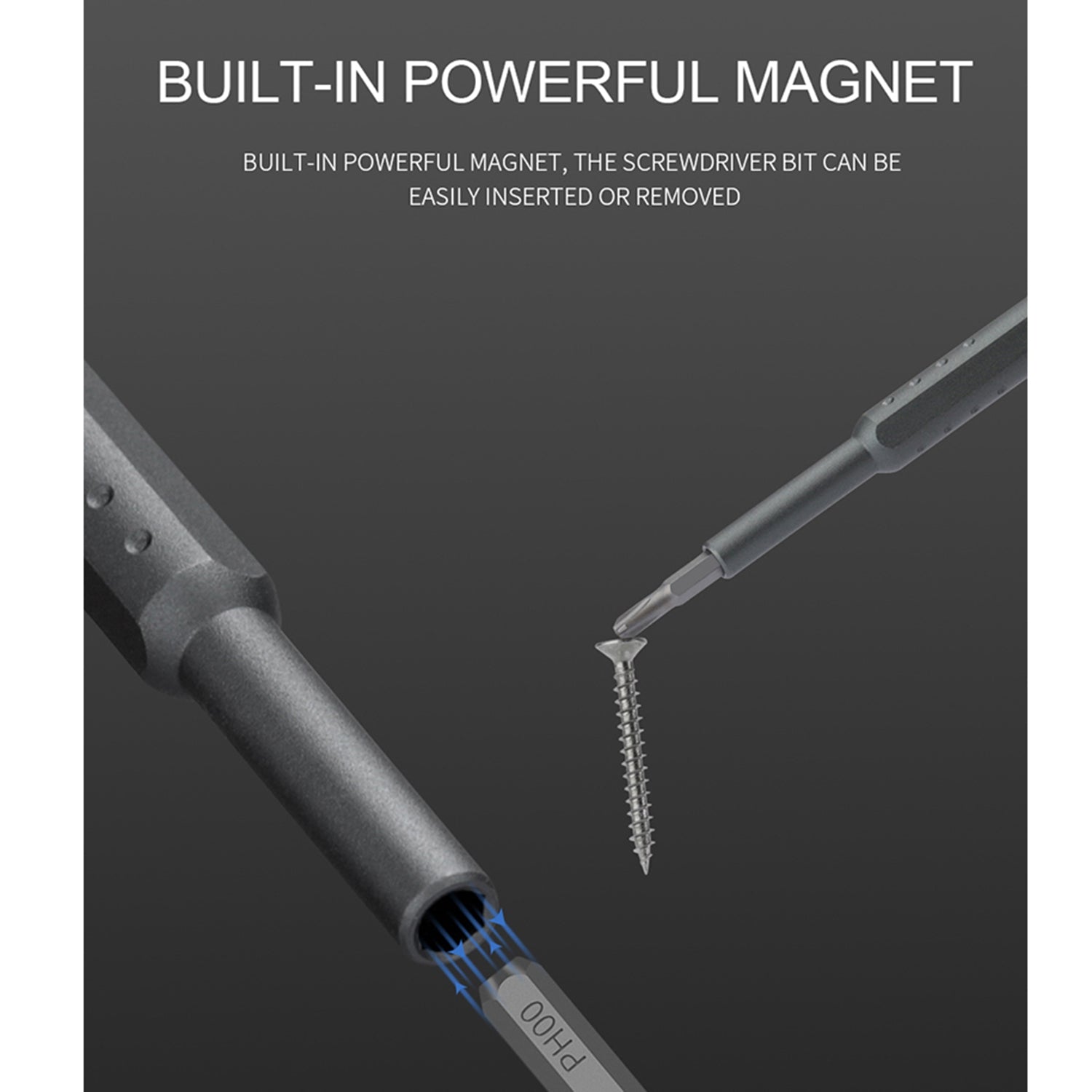 24 in 1 S2 Precision Screwdriver Set  Grey