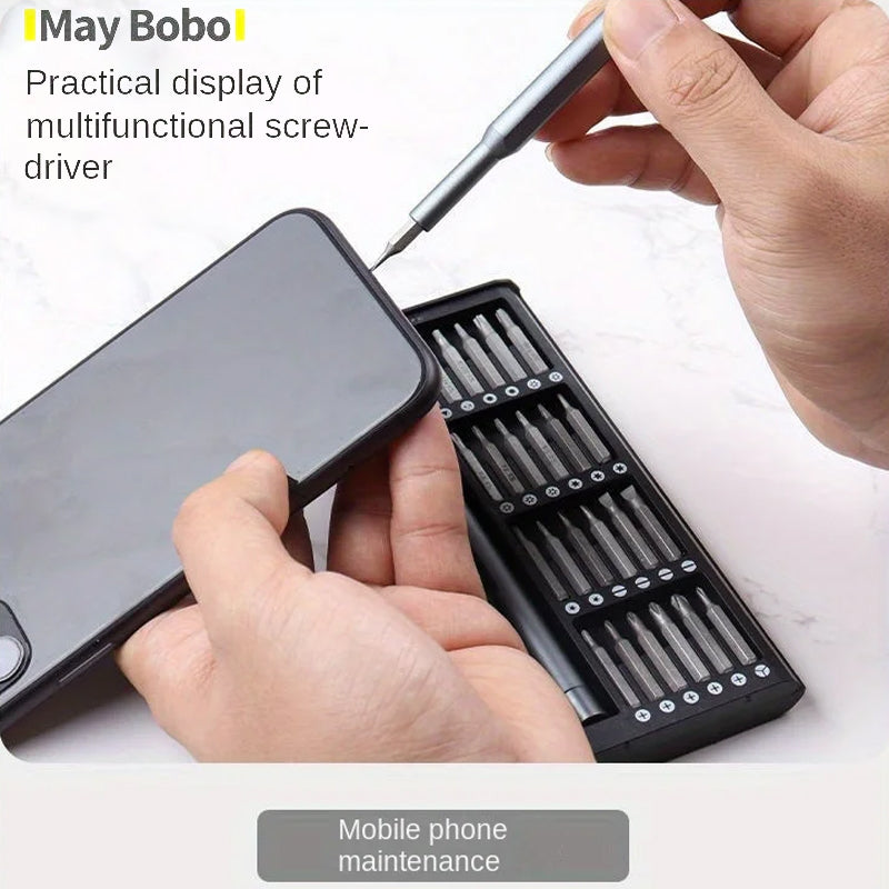 25 in 1 Screwdriver Set Magnetic Repair Tools, Aluminum Alloy Handle