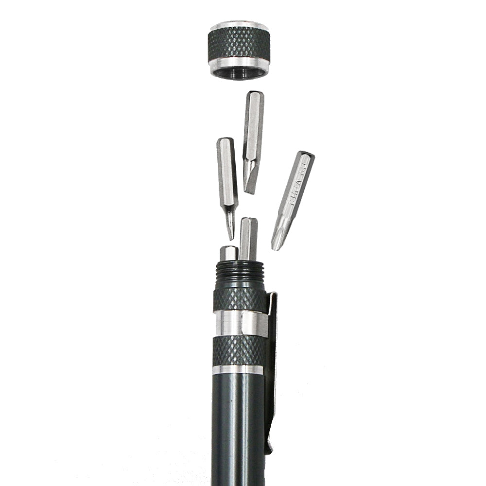 8 in 1 Portable Pen With Magnetic Multi-function Screwdriver Set for Mobile Phone and Computer Maintenance Tool black