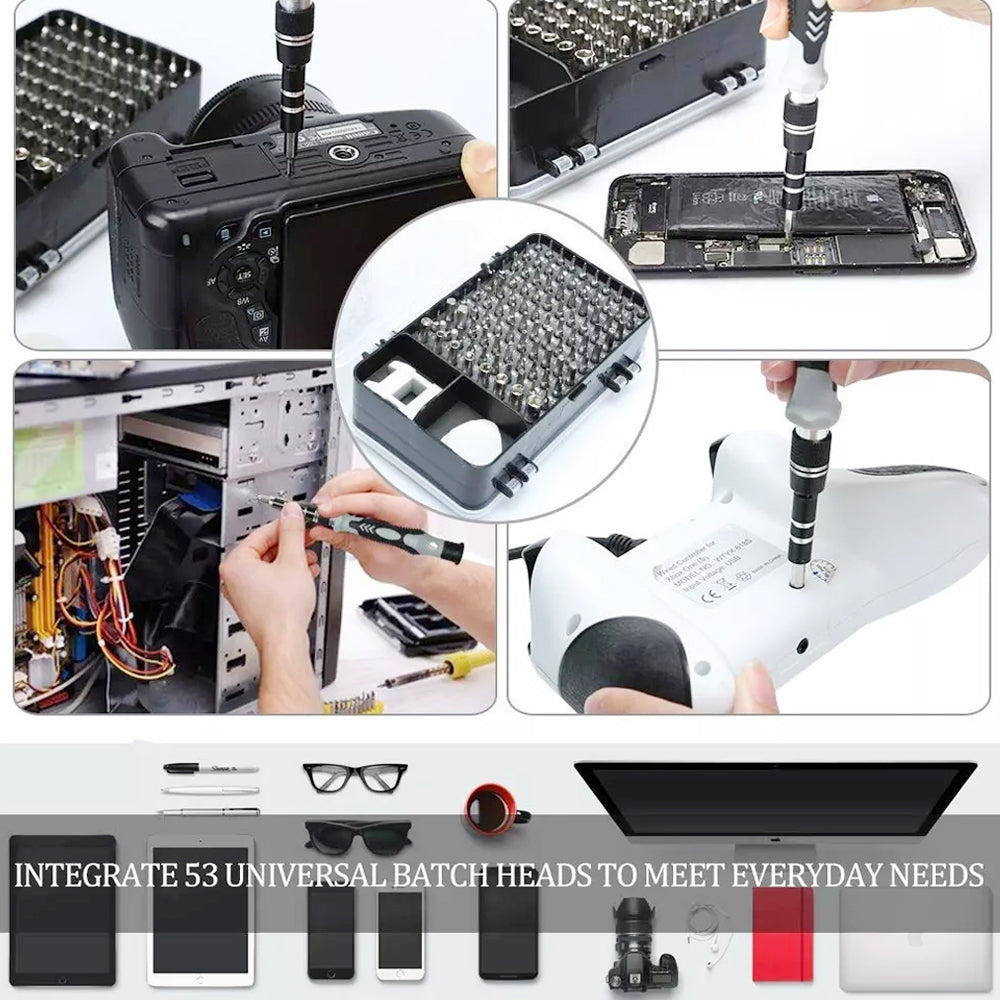 115 in 1 Precision Screw Driver Mobile Phone Computer Disassembly Maintenance Tool Set Black