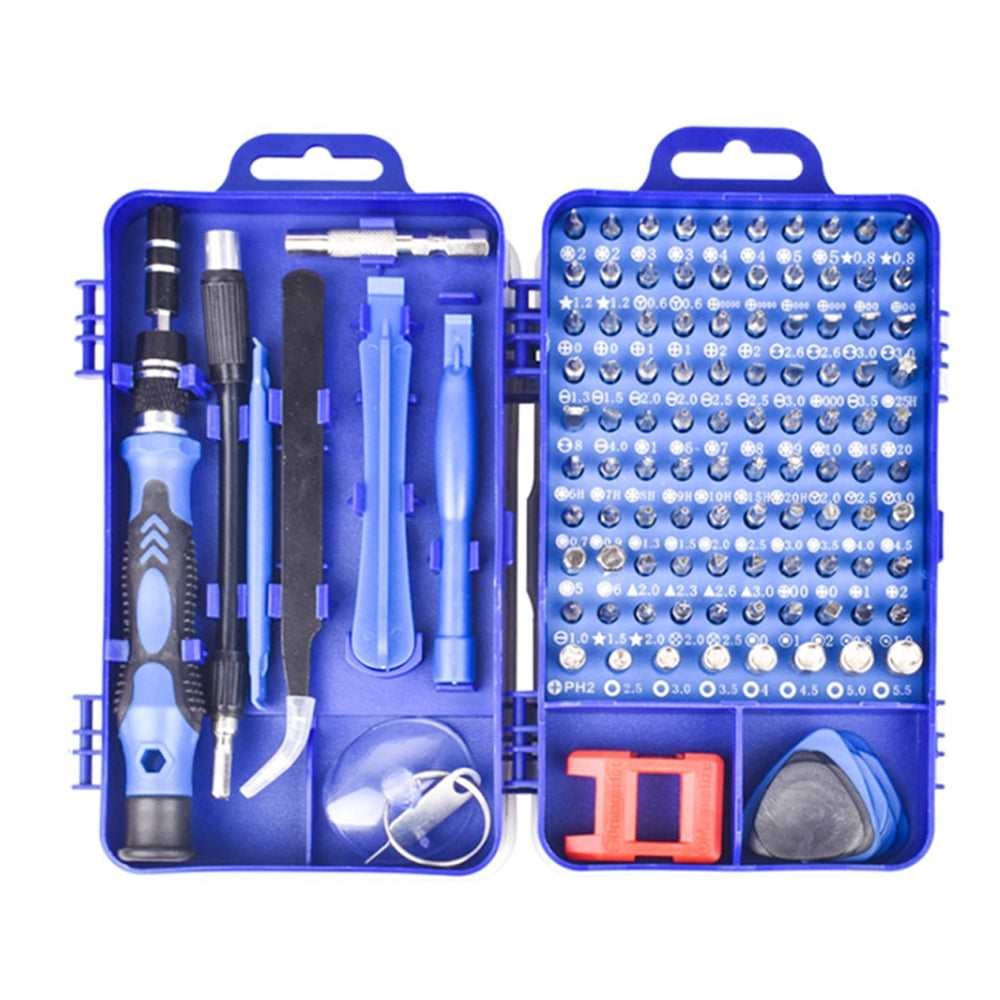 115 in 1 Precision Screw Driver Mobile Phone Computer Disassembly Maintenance Tool Set Blue