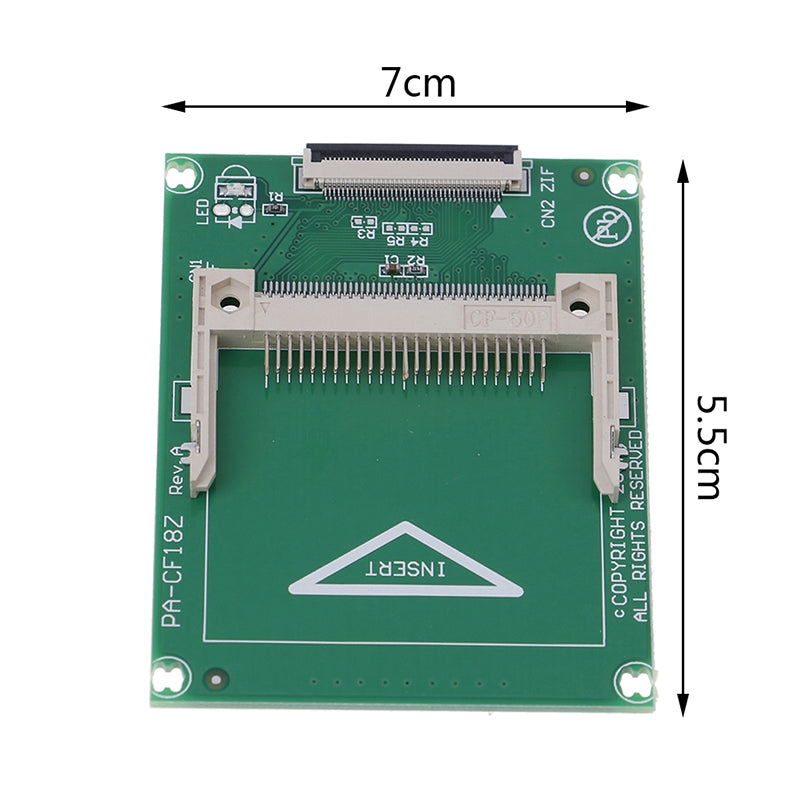 1.8 Inch 50 Pin Compact Flash CF Memory Card to ZIF/CE SSD HDD Adapter Card