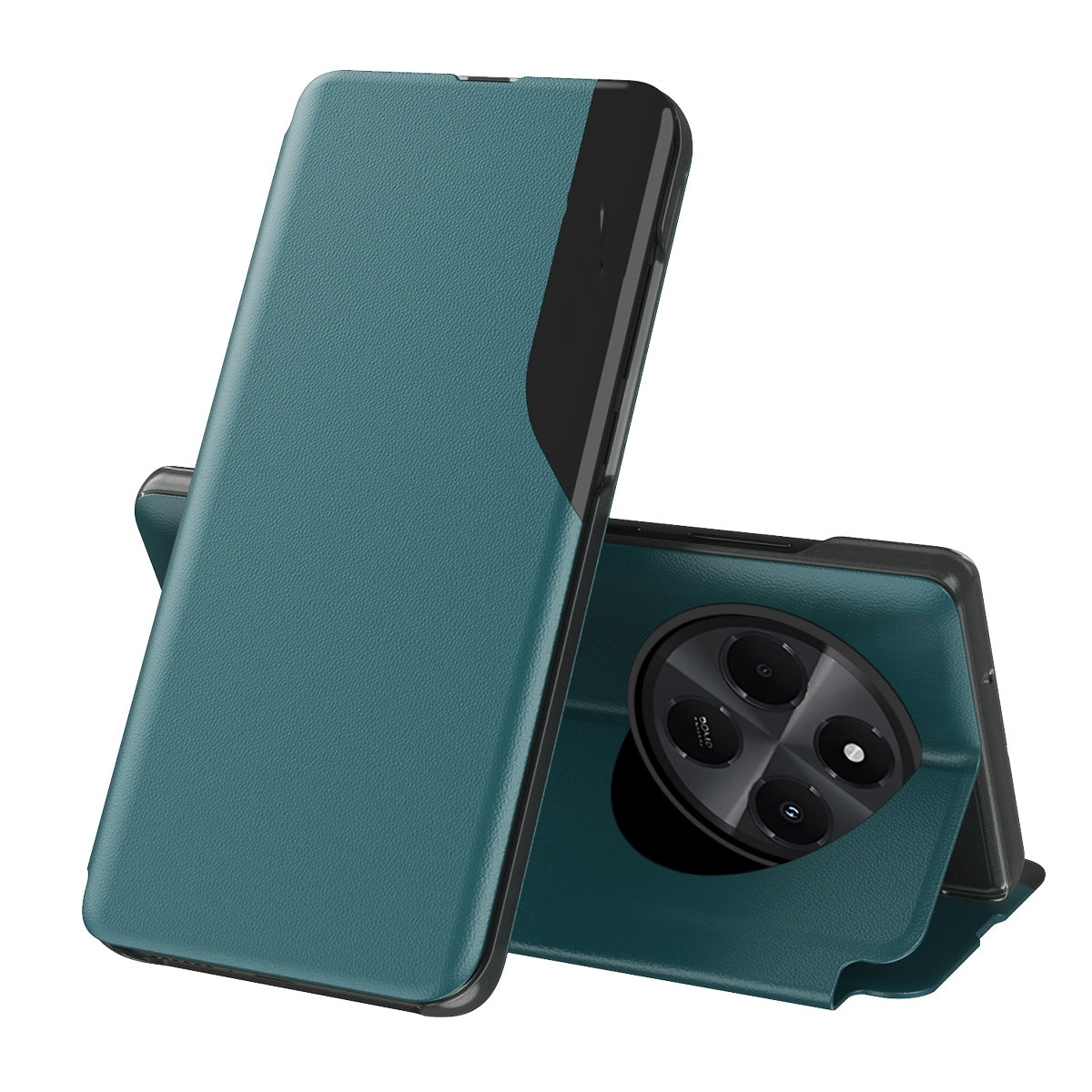 For Xiaomi Redmi 14C Attraction Flip Holder Leather Phone Case(Green)