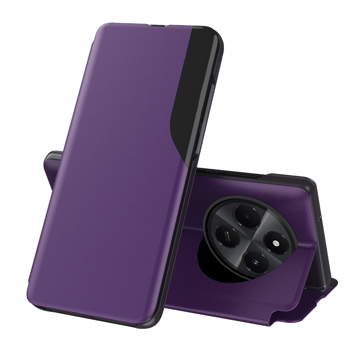 For Xiaomi Redmi 14C Attraction Flip Holder Leather Phone Case(Purple)