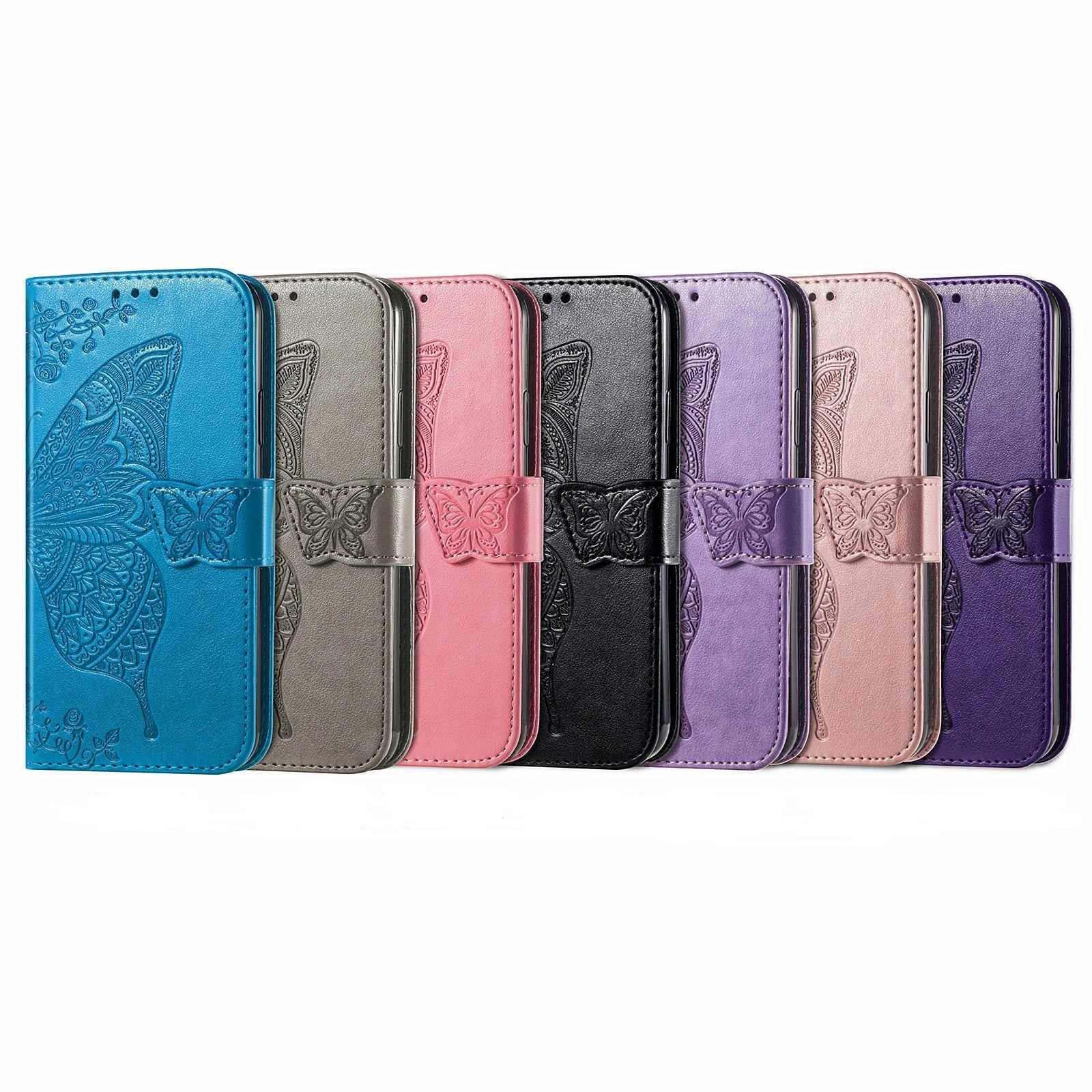 For Xiaomi  Redmi 14C Butterfly Love Flower Embossed Leather Phone Case(Purple)