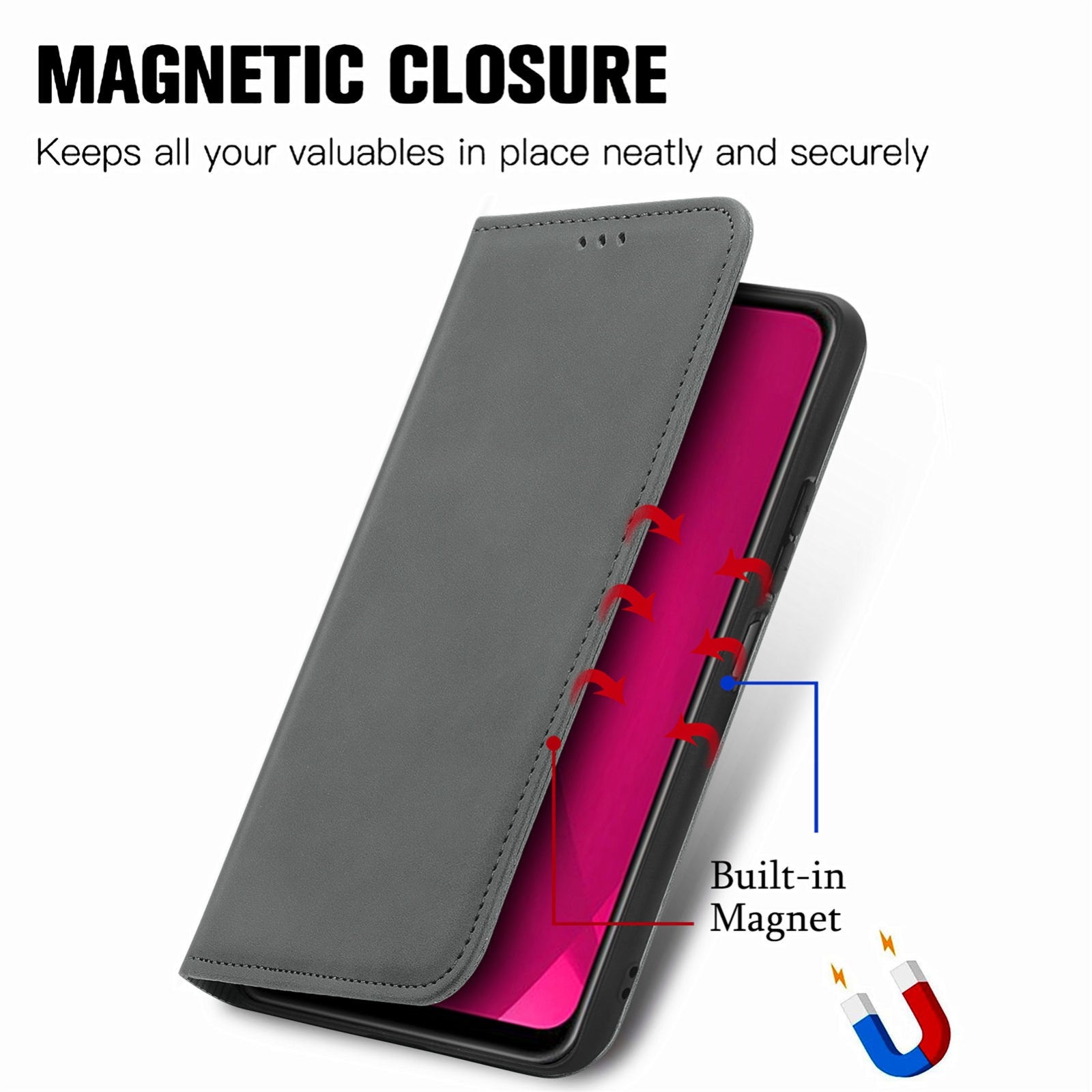 For Xiaomi Redmi 14C Retro Skin Feel Magnetic Flip Leather Phone Case(Grey)