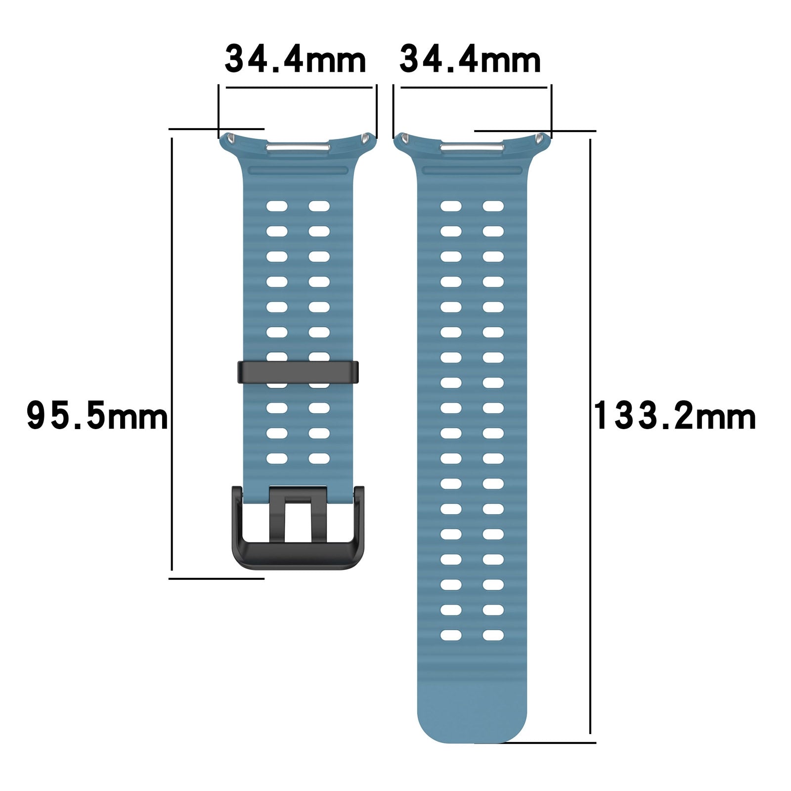 For Samsung Galaxy Watch Ultra 47mm Ocean Hole Dual Buckle Silicone Watch Band(Gray Green)