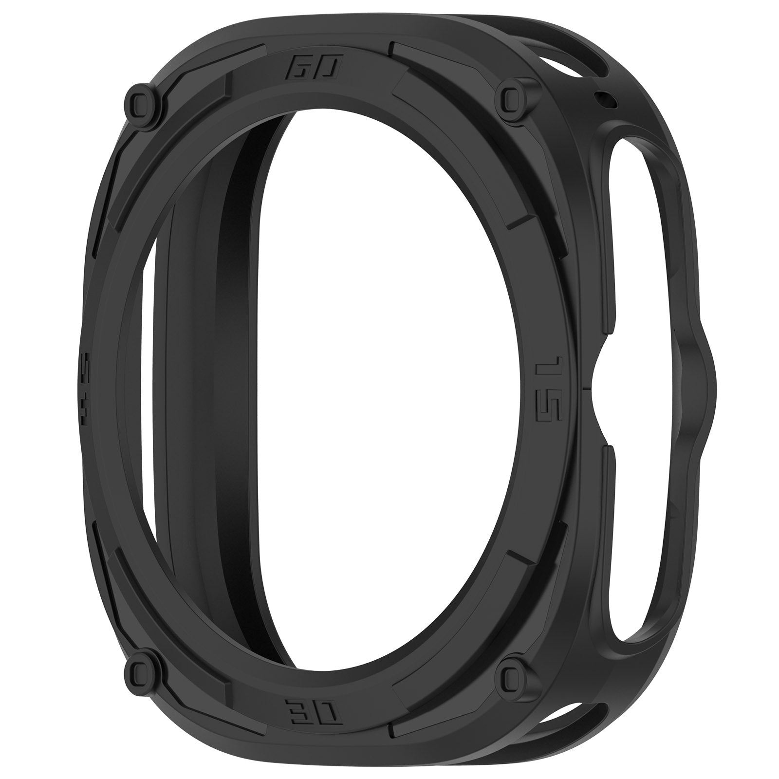 For Samsung Galaxy Watch Ultra 47mm Armored TPU Watch Protective Case(Black)