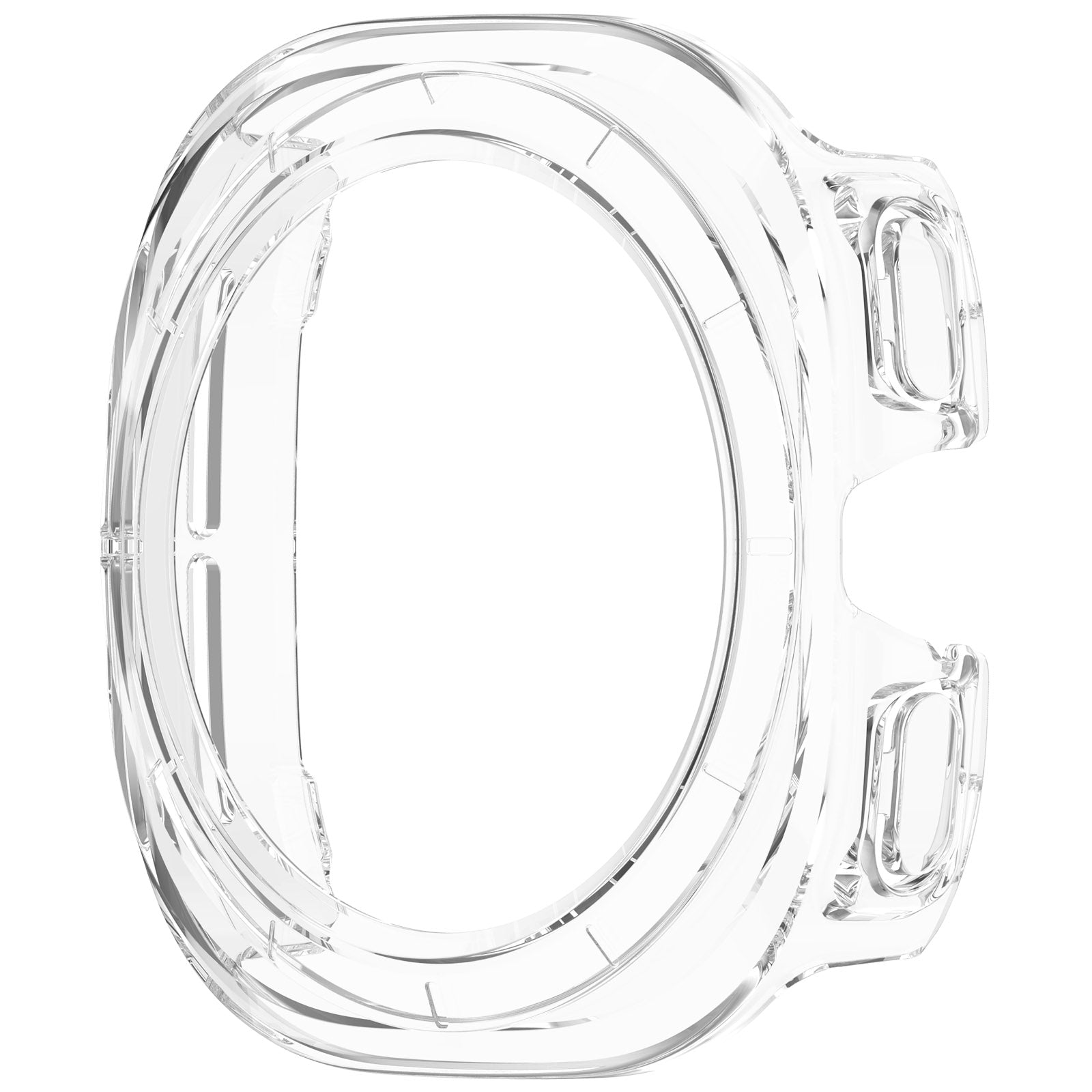 For Samsung Galaxy Watch Ultra 47mm Half Coverage Hollowed PC Watch Protective Case(Transparent White)