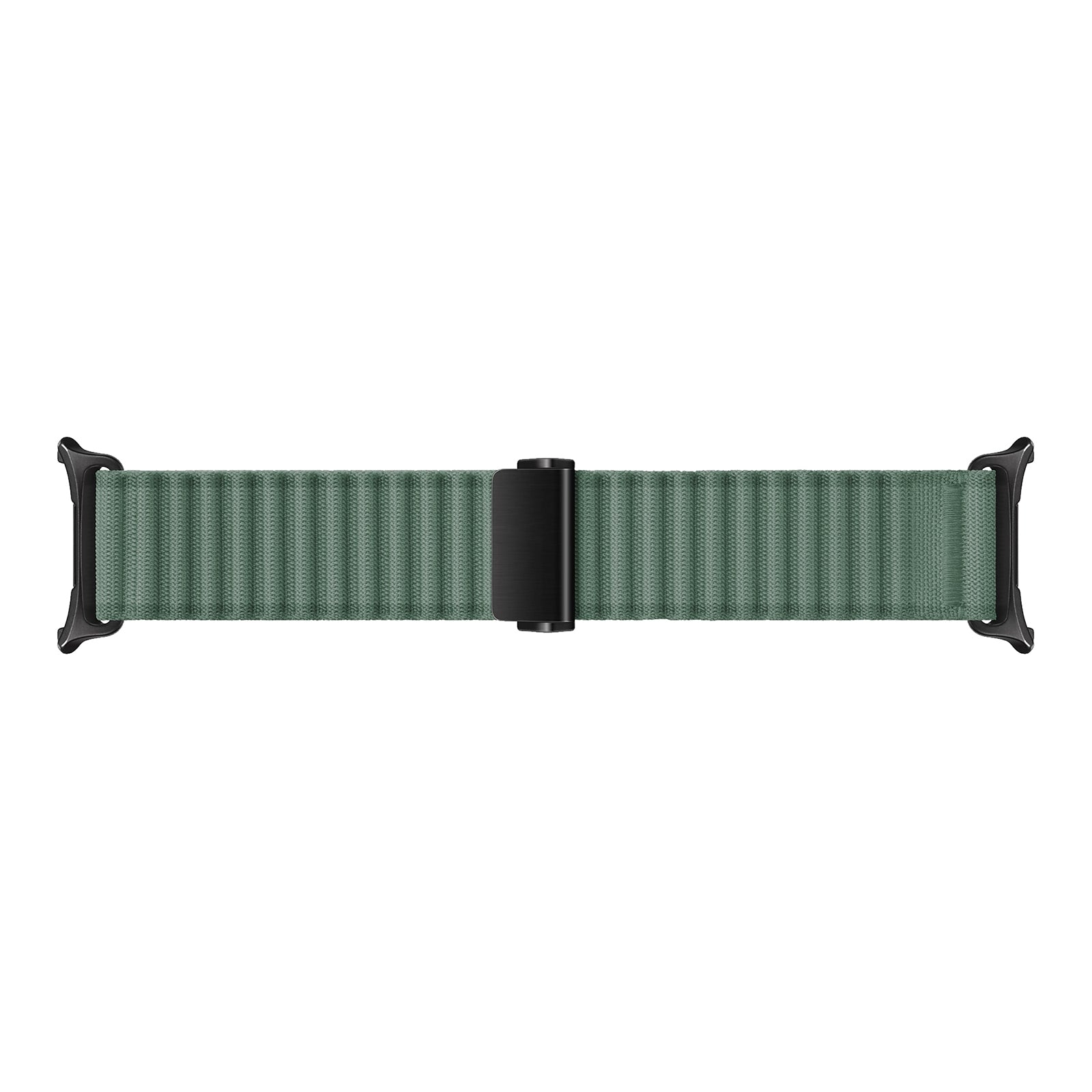 For Samsung Galaxy Watch Ultra 47mm Ocean Style Magnetic Buckle Braided Watch Band(Army Green)