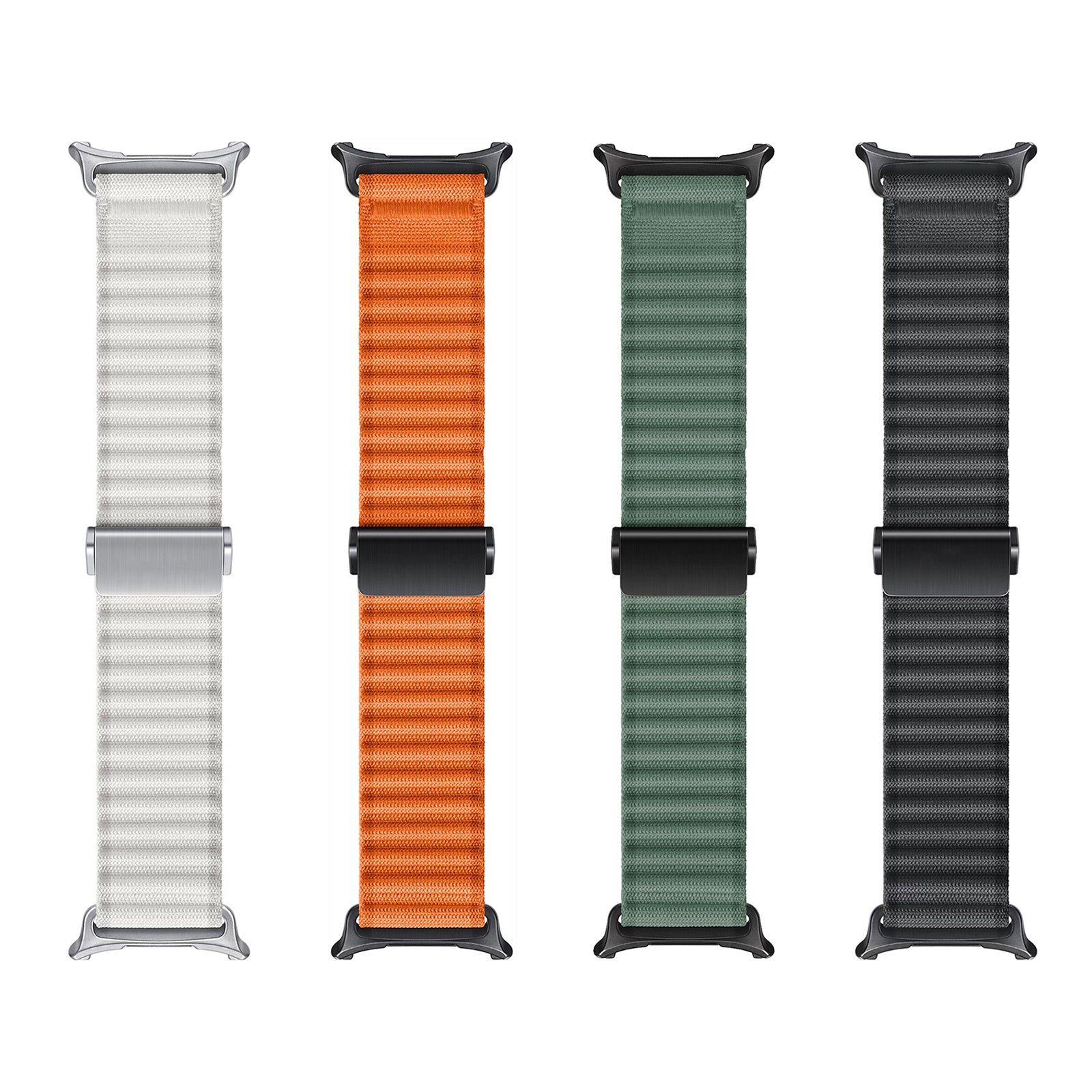 For Samsung Galaxy Watch Ultra 47mm Ocean Style Magnetic Buckle Braided Watch Band(Army Green)