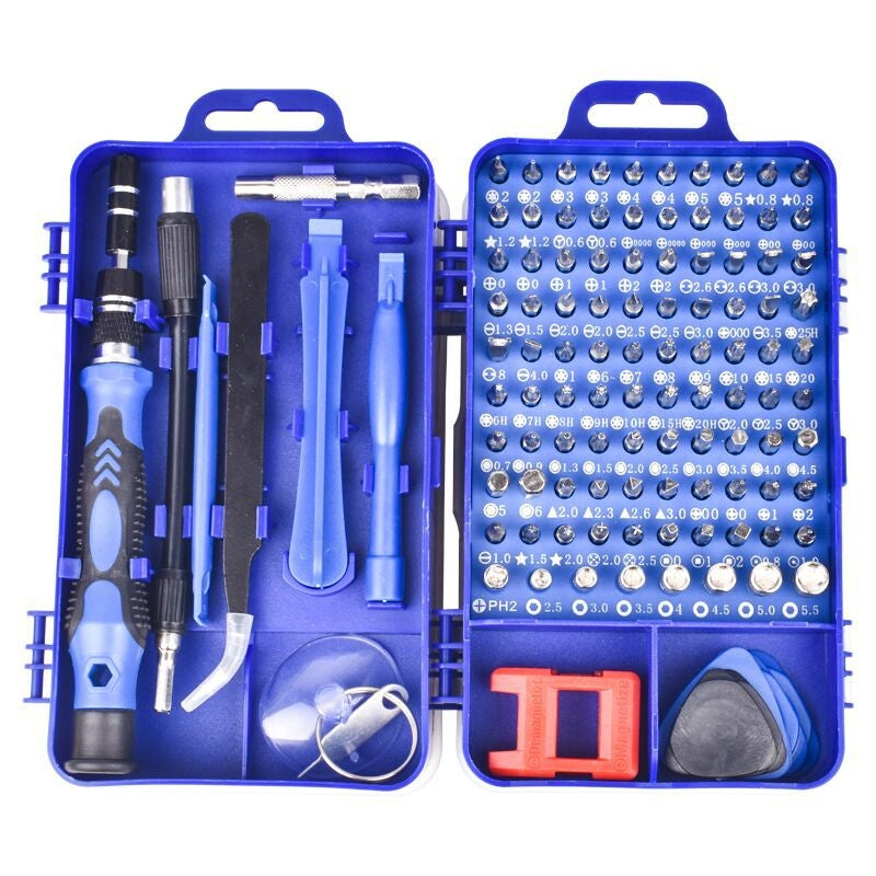 110 in 1 Magnetic Plum Screwdriver Mobile Phone Disassembly Repair Tool Blue