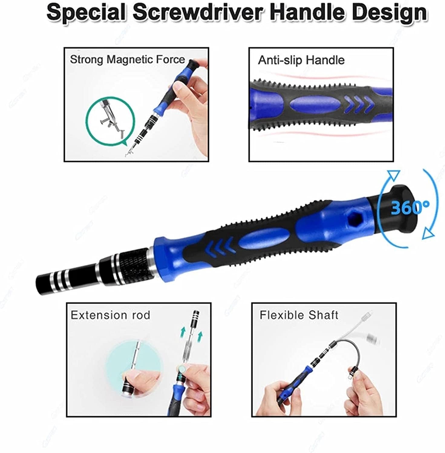 110 in 1 Magnetic Plum Screwdriver Mobile Phone Disassembly Repair Tool Blue