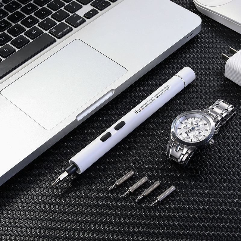 22 Bits Mini Electric Screwdriver Rechargeable Cordless Power Precision Screw Driver Kit Gray