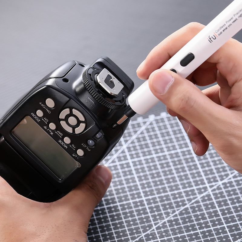 22 Bits Mini Electric Screwdriver Rechargeable Cordless Power Precision Screw Driver Kit White