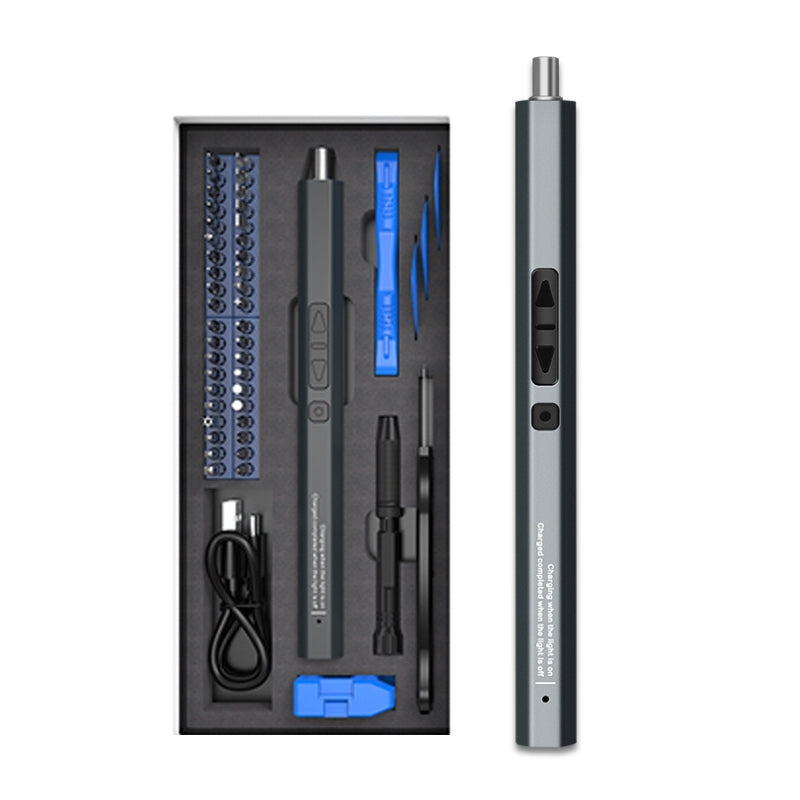 51 In 1 Rechargeable Mini Electric Screwdriver Set With 3LED Lighting Blue