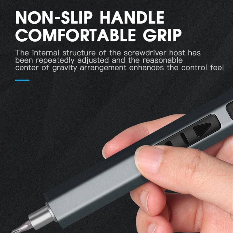 51 In 1 Rechargeable Mini Electric Screwdriver Set With 3LED Lighting Gray