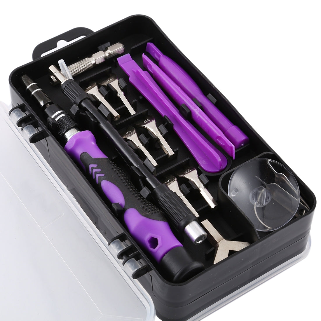 135 in 1 DIY Mobile Phone Disassembly Tool Clock Repair Multi-function Tool Screwdriver Set Black Purple
