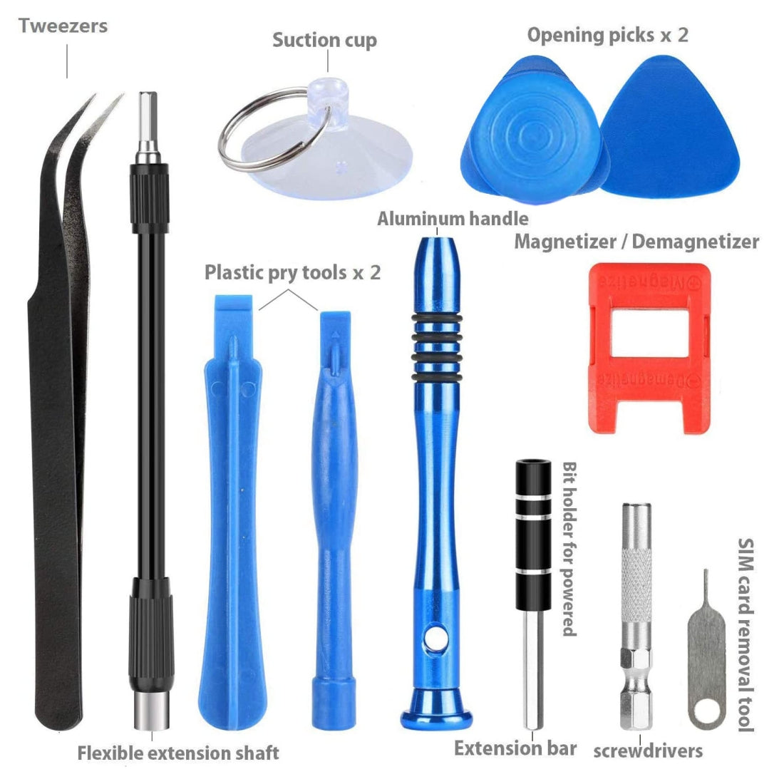 110 in 1 Watch Mobile Phone Disassembly Maintenance Tool Multi-function Chrome Vanadium Steel Screwdriver Set Blue