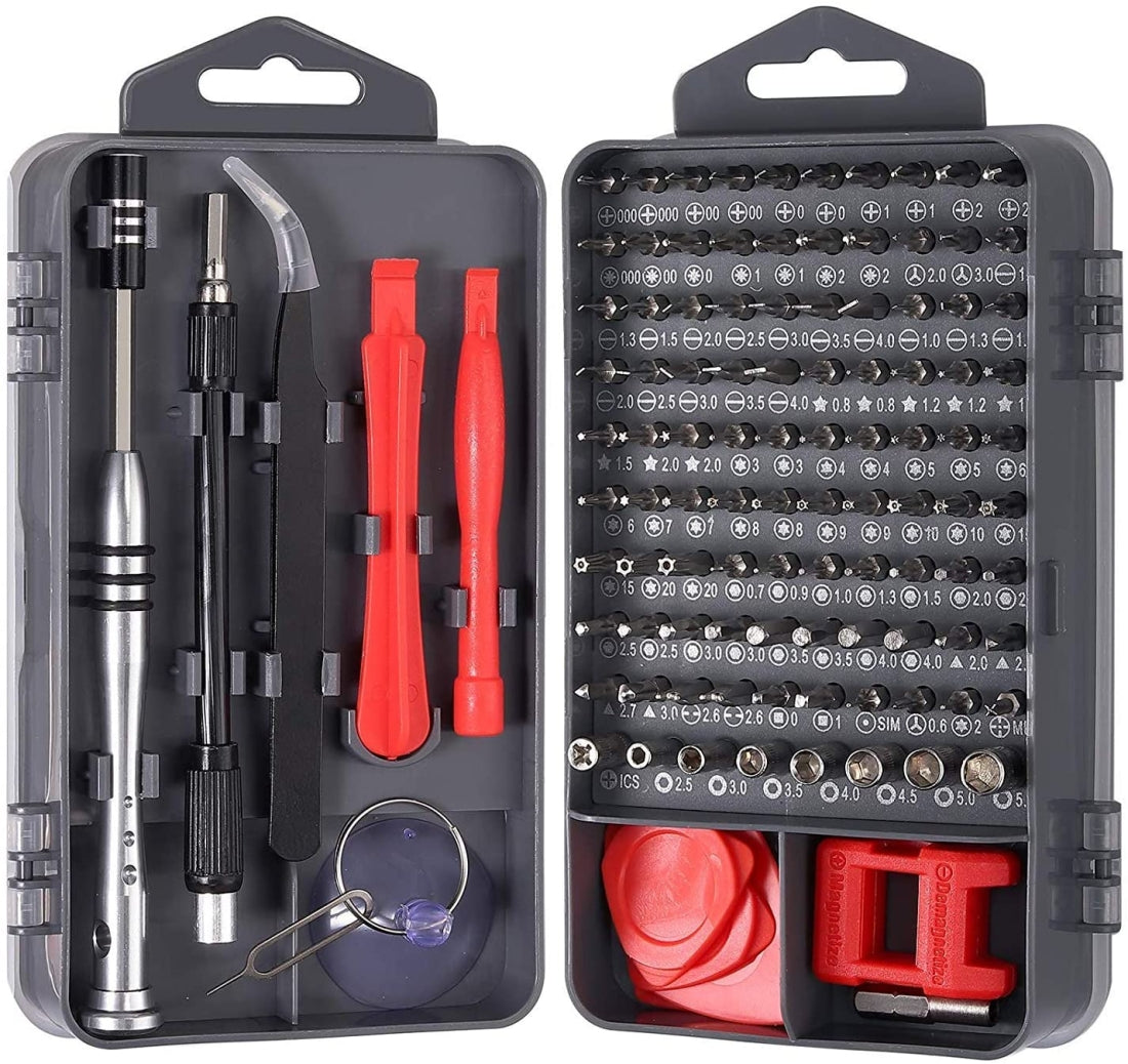 110 in 1 Watch Mobile Phone Disassembly Maintenance Tool Multi-function Chrome Vanadium Steel Screwdriver Set Black Red
