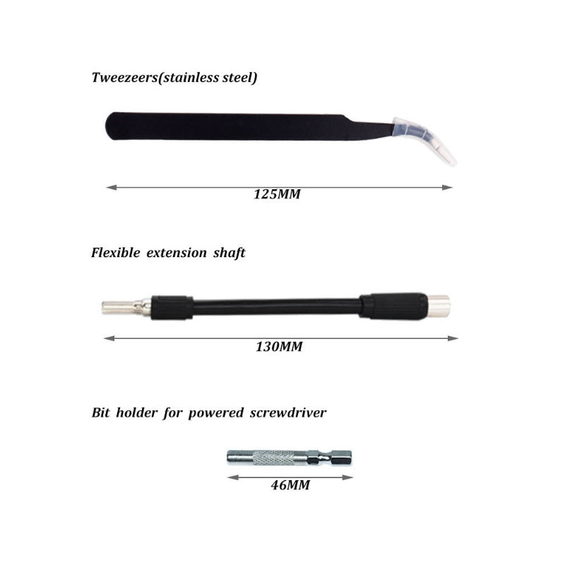 110 in 1 Watch Mobile Phone Disassembly Maintenance Tool Multi-function Chrome Vanadium Steel Screwdriver Set Black Red