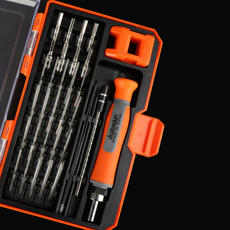9802 31 in 1 Screwdriver Set Tool Computer Clock Precision Multi-Function Repair Tool, Series: Ratchet Handle Orange Box