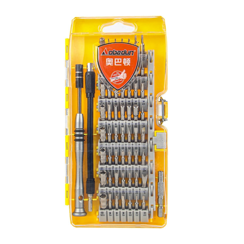 9800 58 in 1 Screwdriver Set Manual CRV Batch Mobile Phone Disassembly Glasses Repair Tool Yellow