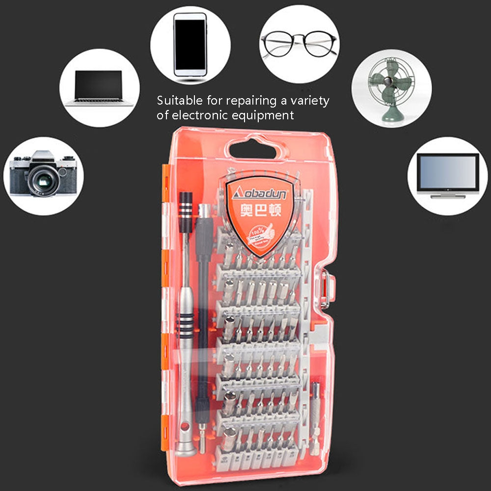9800 58 in 1 Screwdriver Set Manual CRV Batch Mobile Phone Disassembly Glasses Repair Tool Orange